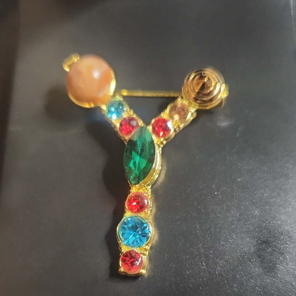 Initial Brooch